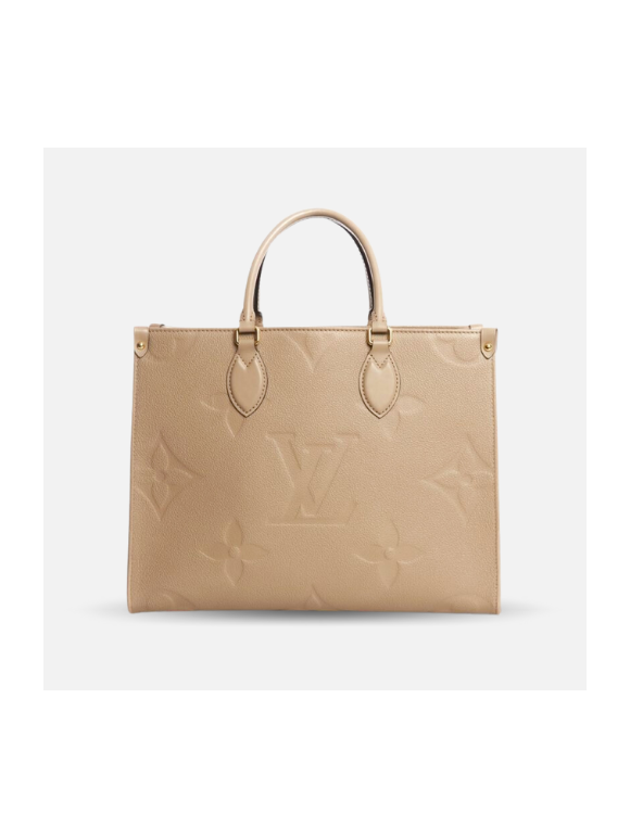 Bolso grande Louis Vuitton Onthego monograma beige