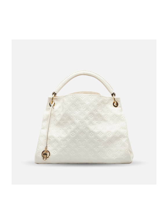 Bolso mediano Louis Vuitton artsy mm de cuero blanco