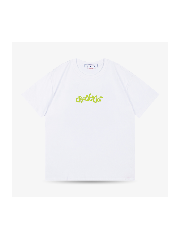 Camiseta Off White estampado Verde Opposite Arrows Blanca