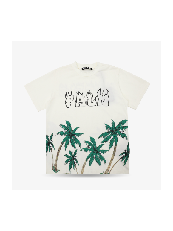 Camiseta Palm Angels con Palmera Blanca